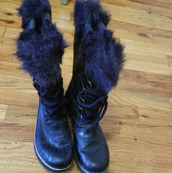 Black Glitter Sorel Tofino Lux Waterproof Size 10.5 - Picture 5 of 9